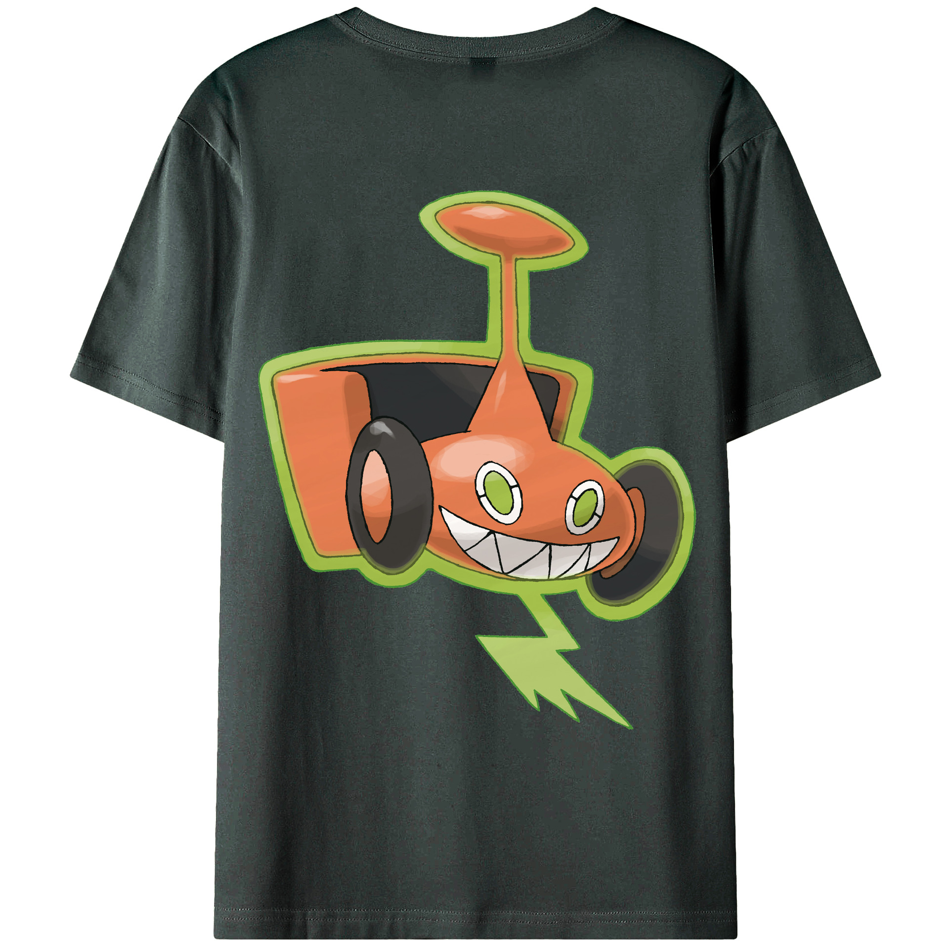 （画像用） ポケットモンスター Pokémon 綿100％ メンズ半袖Tシャツ（バックプリント） 通気性